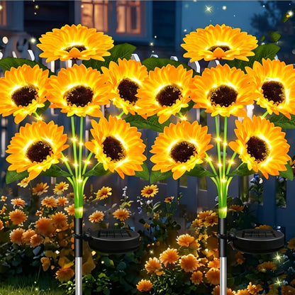 Solar-Powered Realistic Sunflower Lawn Stake Light