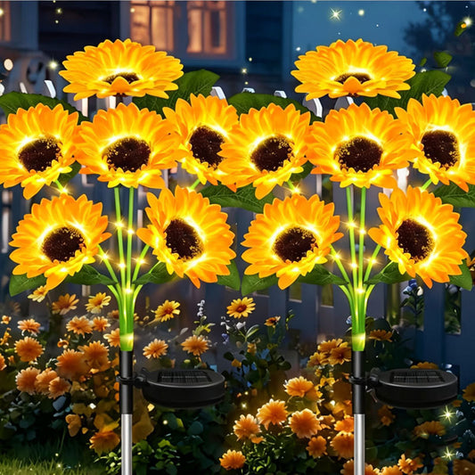 Solar-Powered Realistic Sunflower Lawn Stake Light