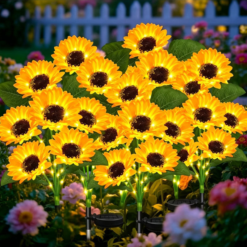 Solar-Powered Realistic Sunflower Lawn Stake Light