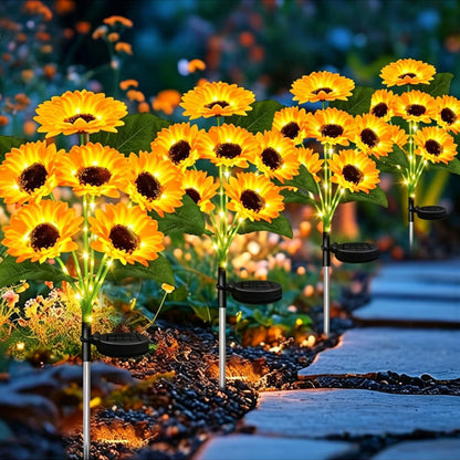 Solar-Powered Realistic Sunflower Lawn Stake Light
