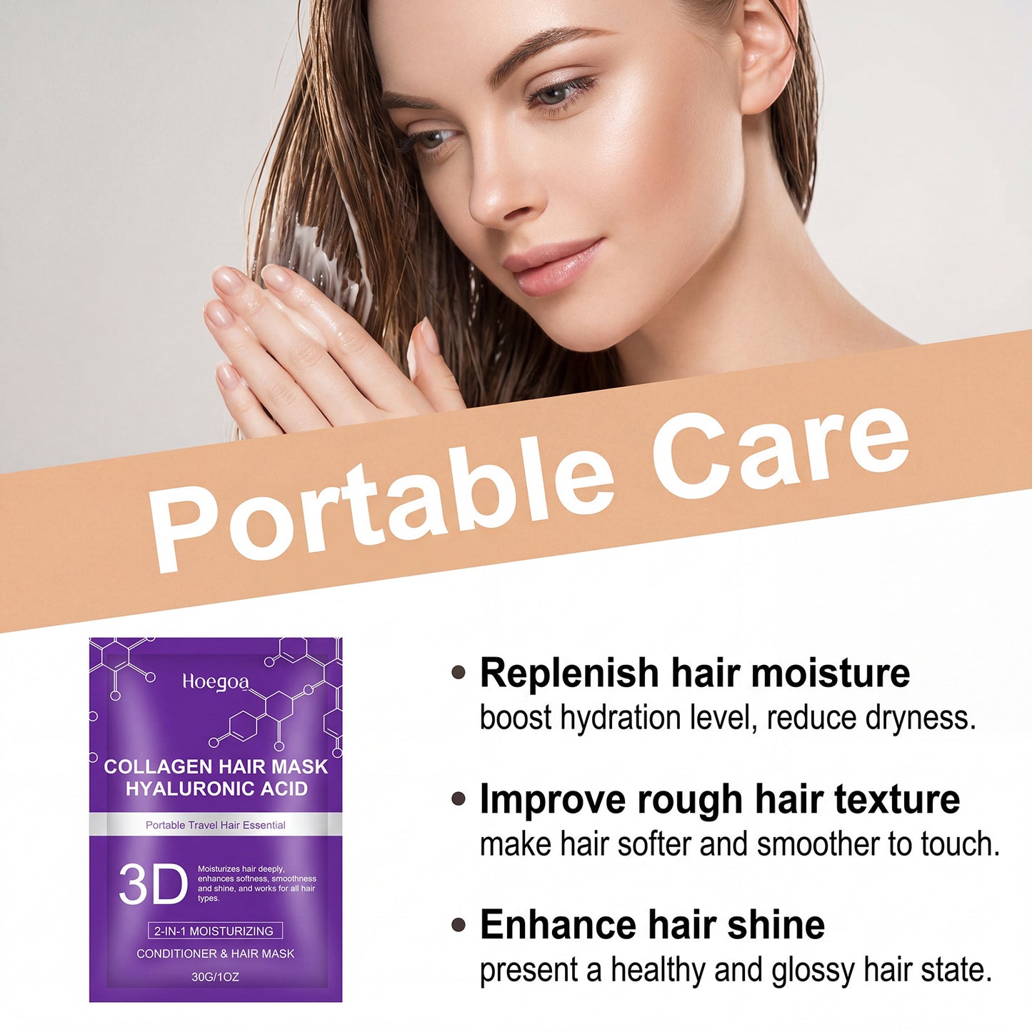 3D collagen hair mask (pack of 5pcs)