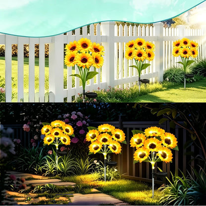 Solar-Powered Realistic Sunflower Lawn Stake Light