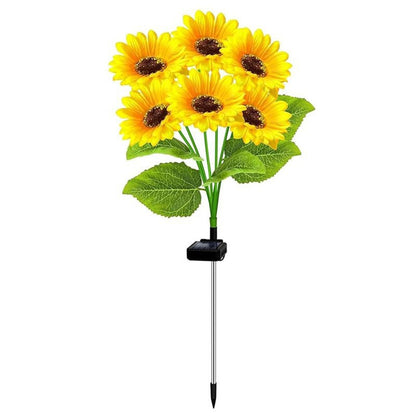 Solar-Powered Realistic Sunflower Lawn Stake Light