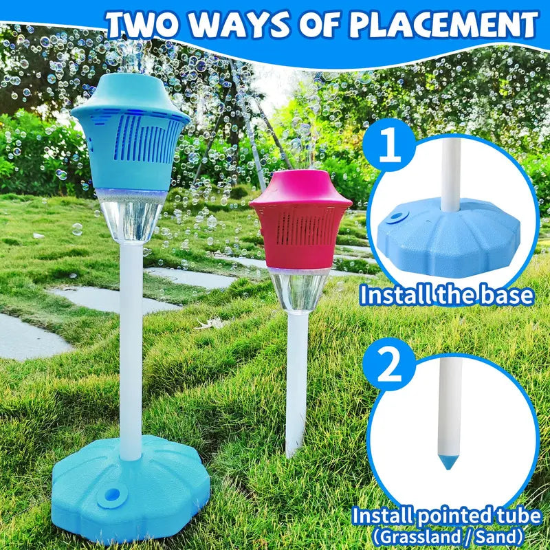 Bubble Maker Toy for Kids Automatic Bubble Blaster with Music & Lights Adjustable Height Perfect for Outdoor & PartyMassive Bubbles