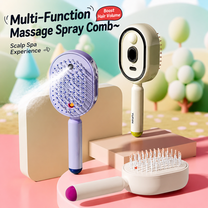 Electric Spray Massage Hairbrush: Essential Oil Infusion, Self-Cleaning, Anti-Static, and Smoothing