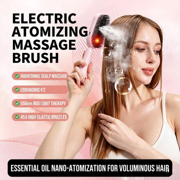 Electric Mist Massage Hair Comb with High Crown, Anti-Static, Detangling and Hair Nourishing Oil for Thick and Lush Hair