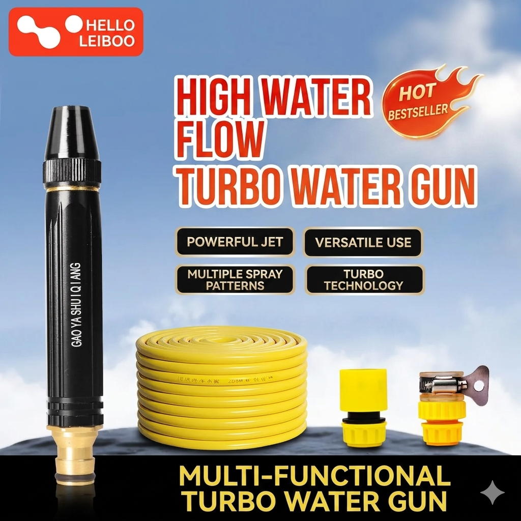 High-pressure car washing nozzle, household spray head, watering hose, car cleaning brush tool, spray gun, flexible hose, car washing set