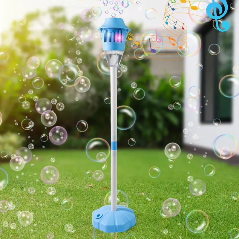Bubble Maker Toy for Kids Automatic Bubble Blaster with Music & Lights Adjustable Height Perfect for Outdoor & PartyMassive Bubbles